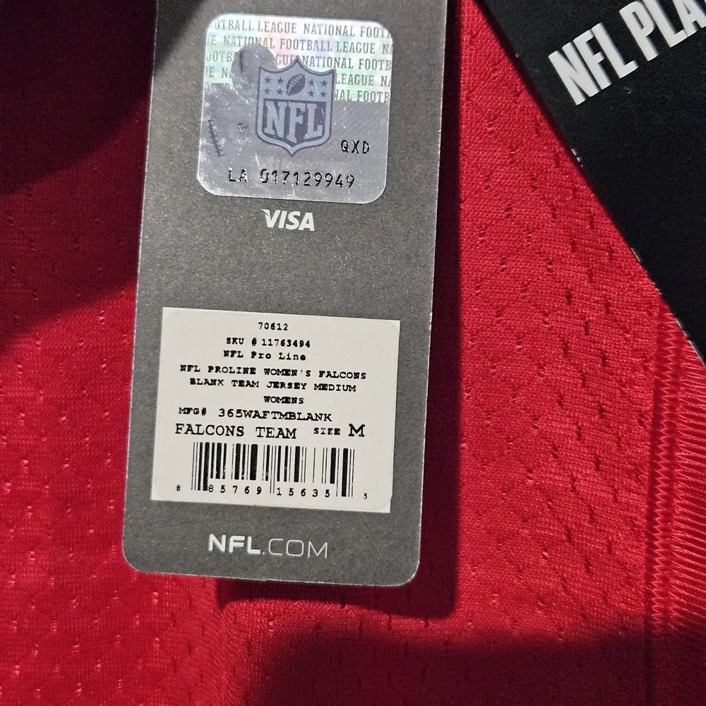Pro Line Atlanta Falcons Women's Blank Jersey Size M Red